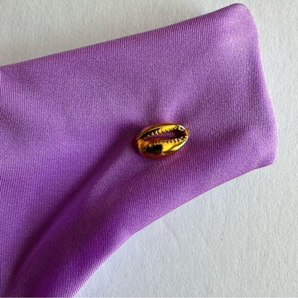 NEW Baobab Ola Shimmer Strap Bikini Bottom Grenade Lavender Purple Size Small - Picture 5 of 10